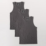 Ultra Soft Sueded Tank Top // Heavy Metal // Pack of 3 (L)