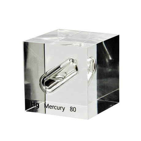 Lucite Cube // Mercury