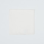 Silk Pocket Square // White