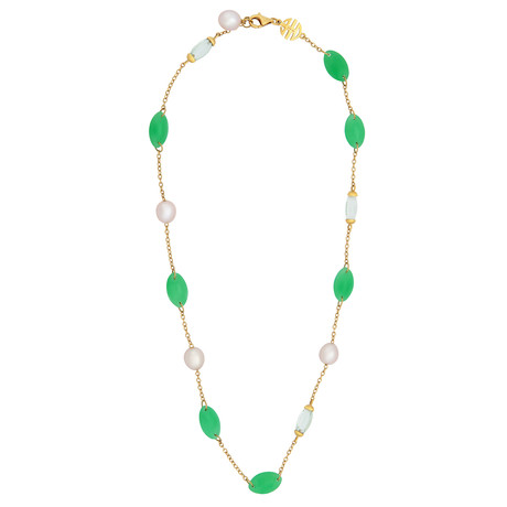 Mimi Milano 18k Yellow Gold Multi-Stone Necklace