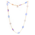 Mimi Milano 18k Rose Gold Multi-Stone Necklace