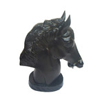 Horse Head Statue // Black