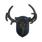 Wall Mounted Reindeer Head On Shield (Small)