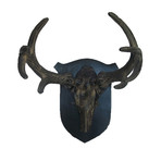 Wall Mounted Reindeer Head On Shield (Small)