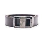 Versace // Medusa Stainless Steel Buckle Smooth Leather Belt // Brown (36)