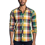 Long Sleeve Shirt // Navy + Mustard + Green Check (S)