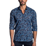 Long Sleeve Shirt // Blue Print (XL)