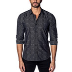 Long Sleeve Shirt // Charcoal Insects (M)