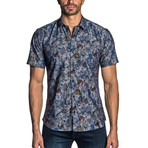 Short-Sleeve Button-Up Shirt // Gray (XL)