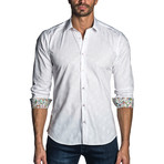 Charles Long Sleeve Shirt // White Jacquard (3XL)