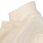 Herringbone Cotton 3 Button Sport Coat // Ivory (US: 54R)