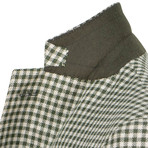 Check Wool Blend 3 Roll 2 Button Sport Coat // Green (US: 46R)