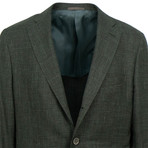 Wool Blend 3 Roll 2 Button Sport Coat V2 // Green (US: 46R)