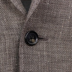 Tweed Linen Blend 2 Button Sport Coat // Brown (US: 46R)