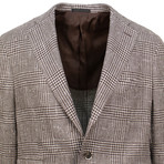 Doriani X Caruso // Houndstooth 32 Button Sport Coat // Brown (US: 54R)