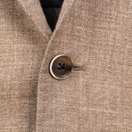 Silk Blend 3 Roll 2 Button Sport Coat // Brown (US: 50R)