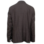 Doriani X Caruso // Plaid Linen 3/2 Button Sport Coat // Brown (US: 58R)