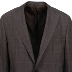 Doriani X Caruso // Plaid Linen 3/2 Button Sport Coat // Brown (US: 58R)
