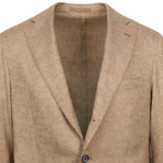 Silk Cashmere 3 Roll 2 Button Sport Coat // Beige (US: 46R)