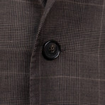 Doriani X Caruso // Plaid Linen 3/2 Button Sport Coat // Brown (US: 46R)