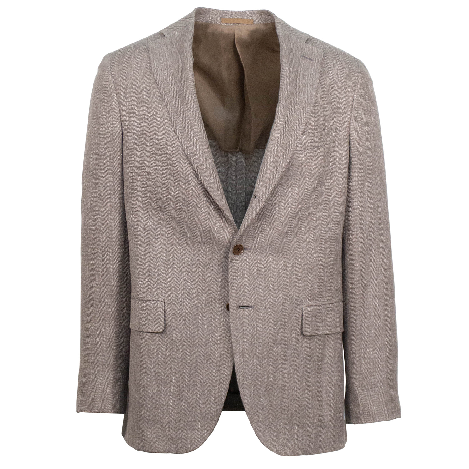 Gemelli X Caruso Herringbone Button Sport Coat Brown US