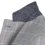 Plaid Silk 3 Roll 2 Button Sport Coat // Gray (US: 56R)
