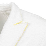 Terry Double Breasted Cotton Sport Coat // White (US: 46R)