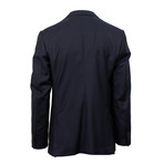 Herringbone 3 Roll 2 Button Wool Sport Coat V1 // Blue (US: 50R)
