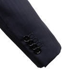 Herringbone 3 Roll 2 Button Wool Sport Coat V1 // Blue (US: 46R)