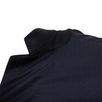 Herringbone 3 Roll 2 Button Wool Sport Coat V1 // Blue (US: 46R)