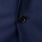 Herringbone 3 Roll 2 Button Wool Sport Coat V2 // Blue (US: 52R)