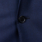 Herringbone 3 Roll 2 Button Wool Sport Coat V2 // Blue (US: 58R)