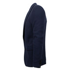 Houndstooth 2 Button Wool Blend Sport Coat // Blue (US: 50R)