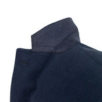 Velour 3 Roll 2 Button Cotton Sport Coat // Blue (US: 56R)