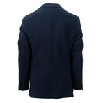 Velour 3 Roll 2 Button Cotton Sport Coat // Blue (US: 56R)