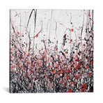 Abtract Poppies In Red (18"W x 18"H x 0.75"D)