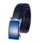 Leather Belt //  Blue Belt + Blue Buckle // Model AEBL192