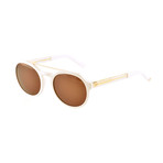 Rhode Sunglasses // Steppe Cream + Gold Detail + Burnt Barley