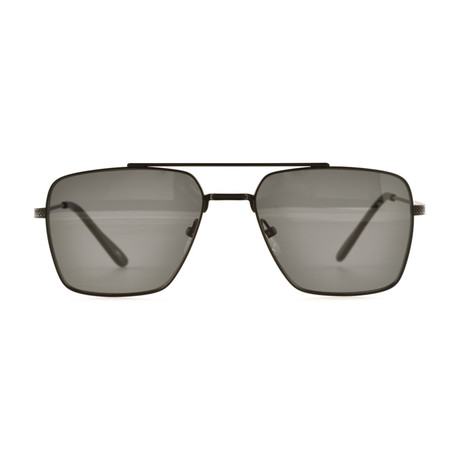 Pablo Square Aviators Sunglasses // Volcanic Black