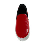 Slip-On Sneaker // Red + Black (Euro: 35)