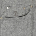 Brunello Cucinelli // Wool Five Pocket Jeans Pants // Light Gray (46)