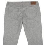 Brunello Cucinelli // Wool Five Pocket Jeans Pants // Light Gray (46)