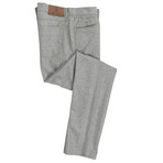 Brunello Cucinelli // Wool Five Pocket Jeans Pants // Light Gray (46)