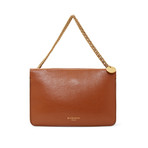 Givenchy // Grained Leather and Suede "Cross3" Body Handbag // Brown