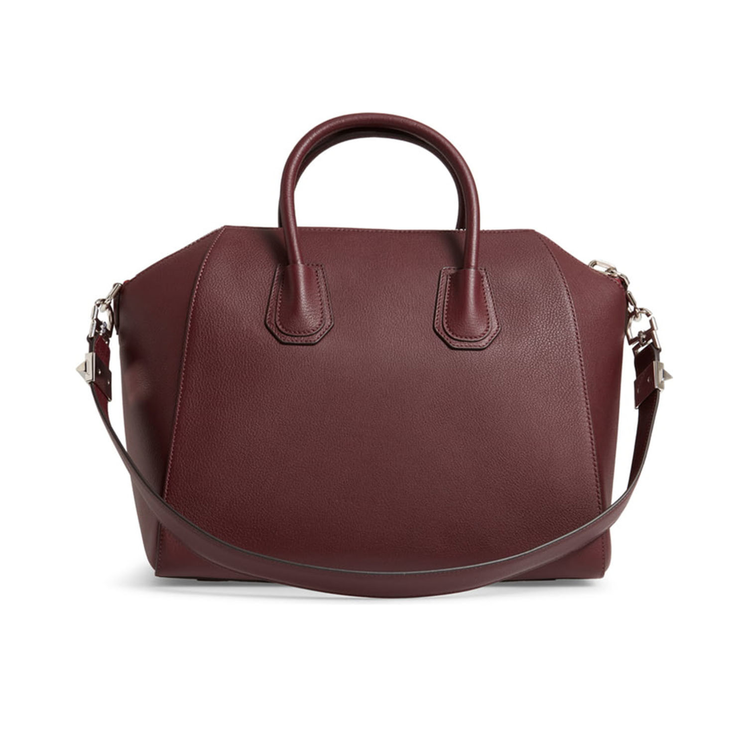 Givenchy // Leather Antigona Medium Satchel Handbag // Burgundy - Stella McCartney & Givenchy ...