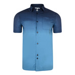 Elias Dip Dye Short Sleeve Shirt // Navy (L)