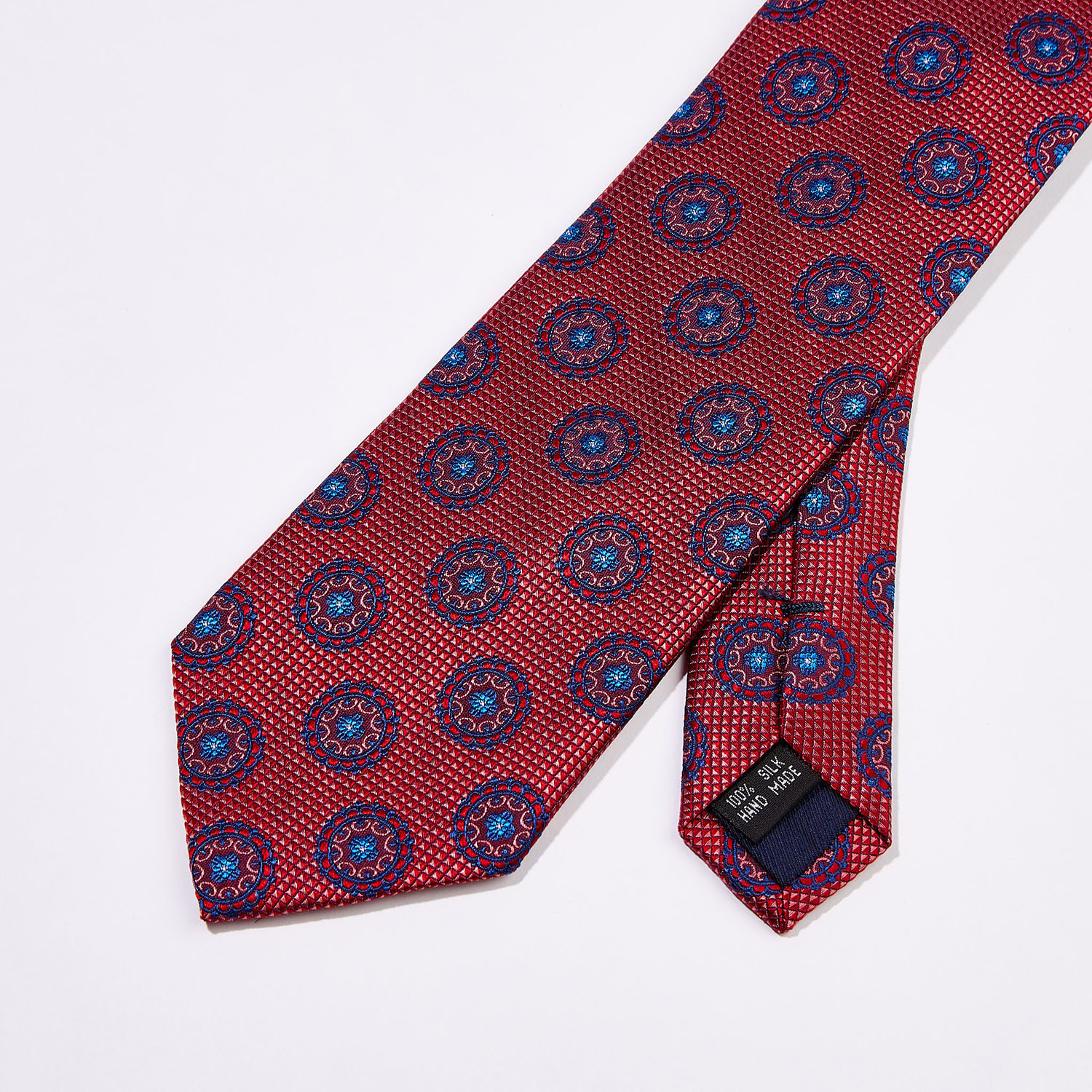 Circle Medallion Silk Tie // Red - Bruno Piattelli - Touch of Modern