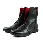 Masatti Cap Toe Boot // Black + Red (US: 8.5)