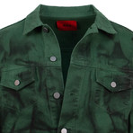 424 // Armes Painted Trucker Jacket // Green (XS)