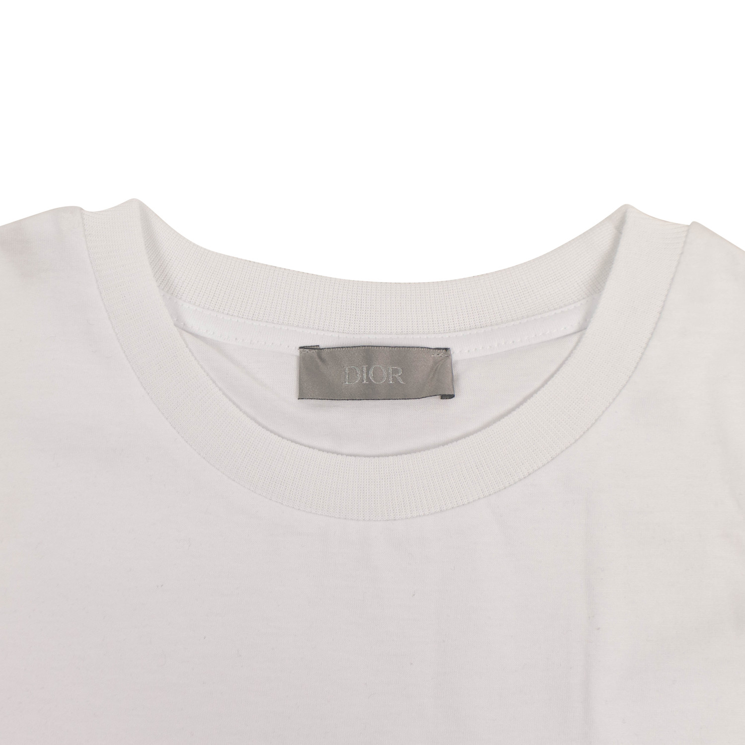 Christian Dior // Visitor Patch Short Sleeve Cotton T-Shirt // White (L ...